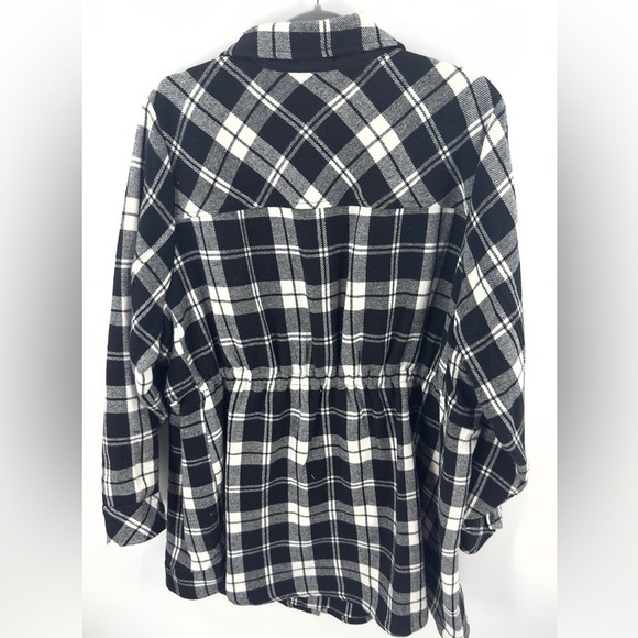 Torrid Cotton Brushed Midi Shacket Womens 3X Plaid Jacket Coat Button Down NWT - Picture 6 of 14
